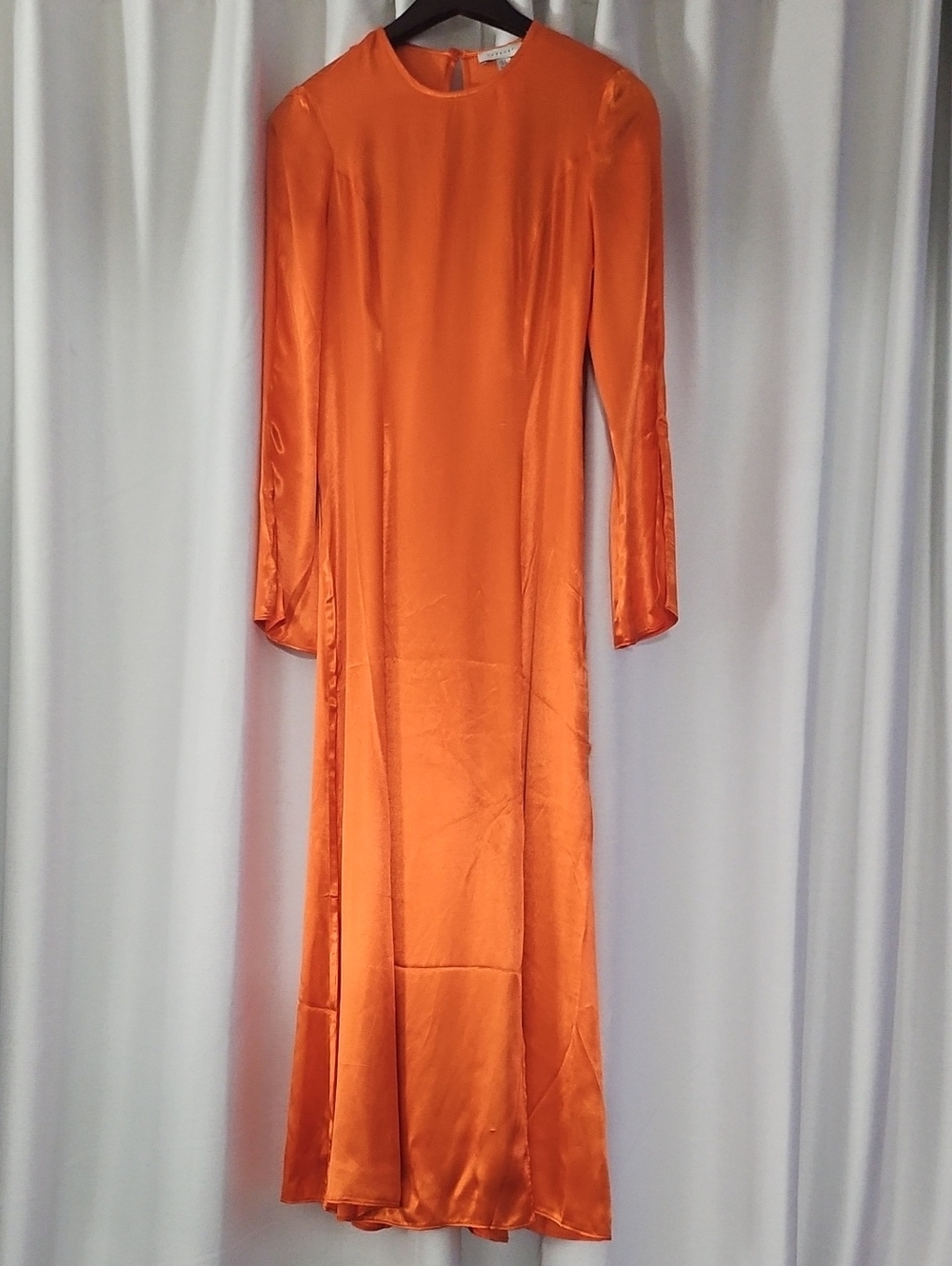 Topshop Orange  Bell Sleeve Midi Dress
